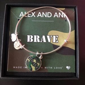 Alex And Ani brave military bracelet RARE